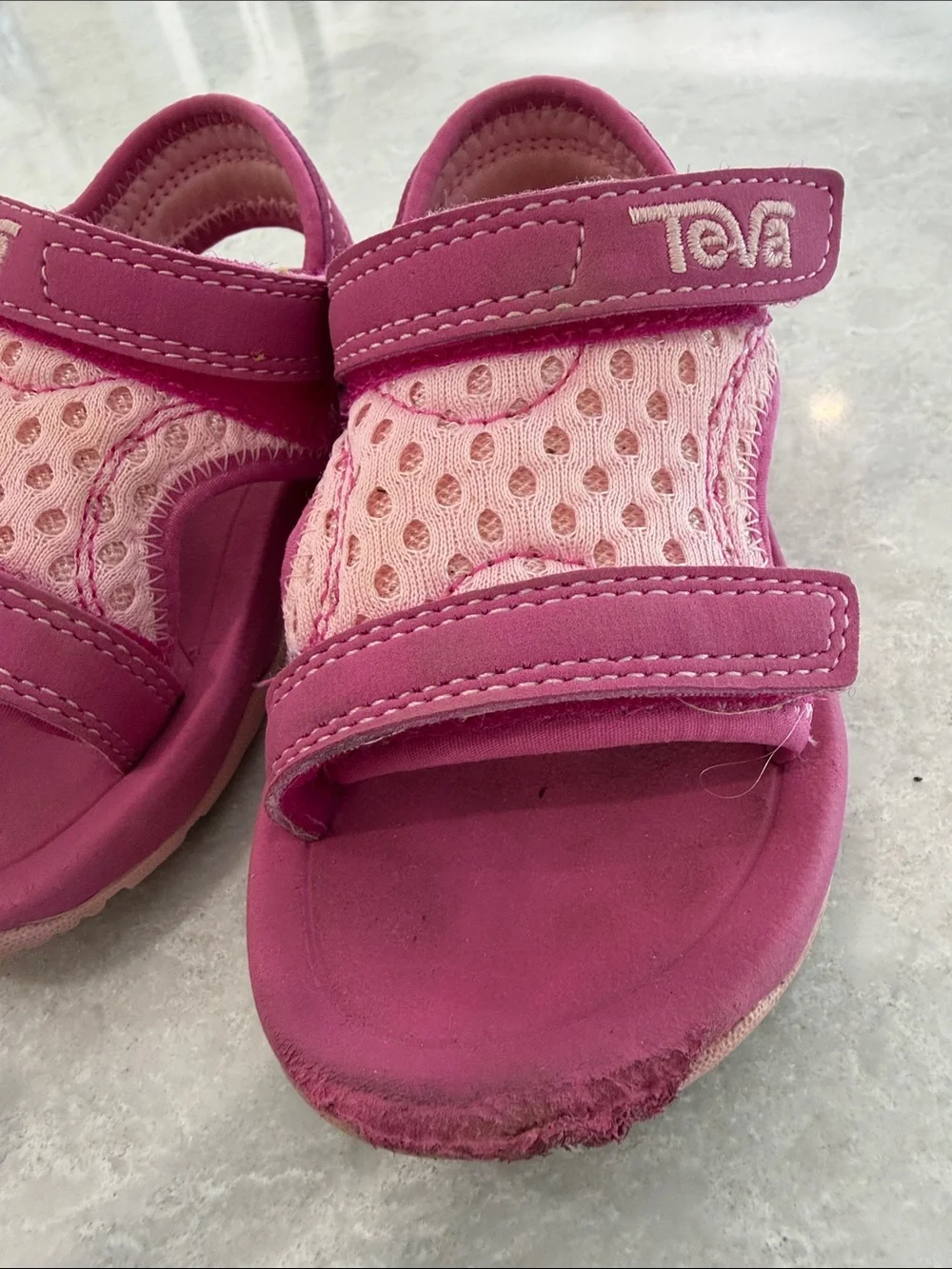 Teva Kids Magenta Pink Hook-and-Loop Sandals